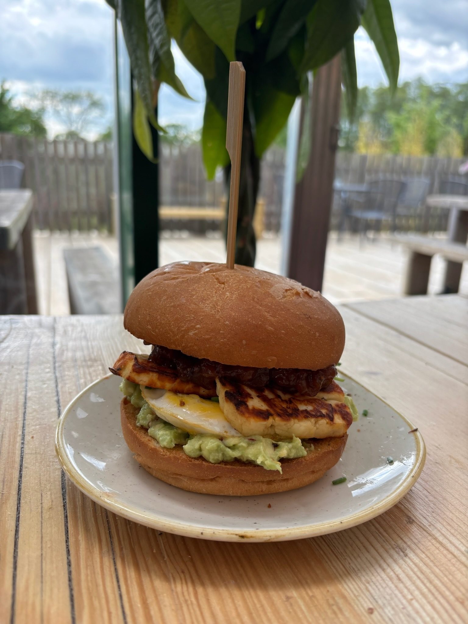 Halloumi brunch bun at Roost