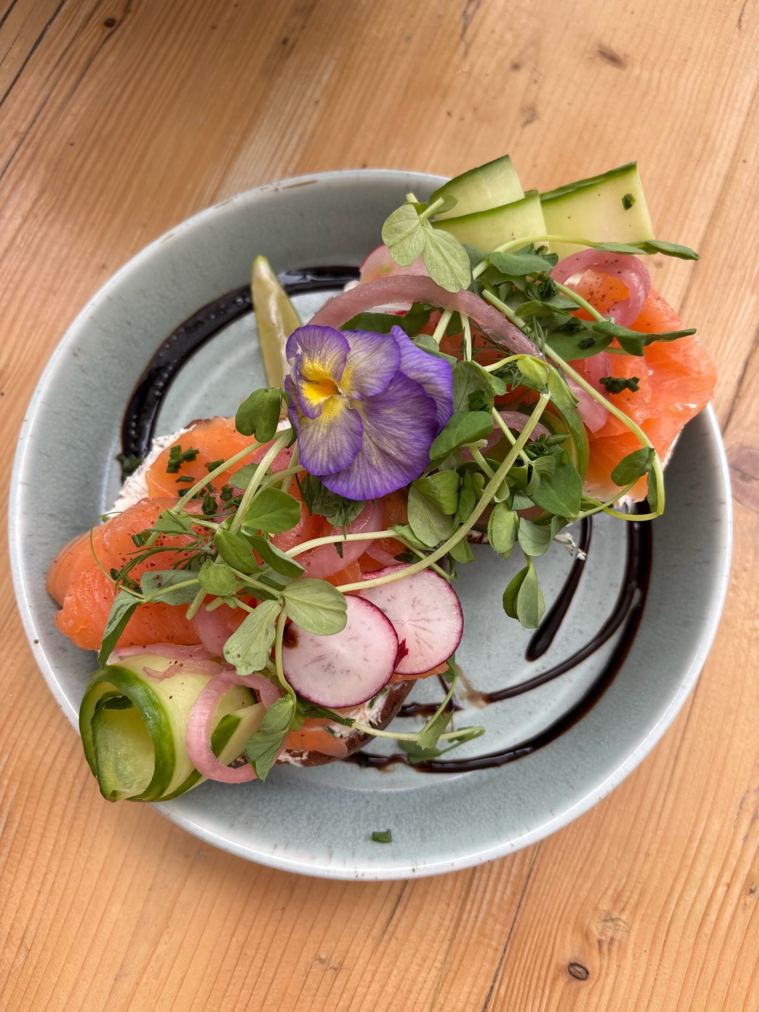 The Nordic Toast with smoked salmon on rye