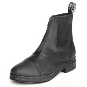 Hy  Wax Leather Zip Boot - Black - 4